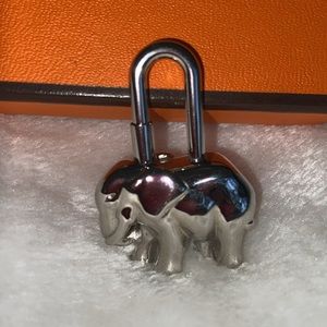 Hermes Palladium Elephant Charm